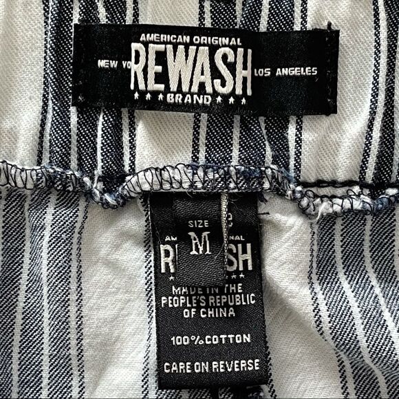 Rewash Blue and White Stripped Denim Shorts Size Medium - Picture 3 of 13